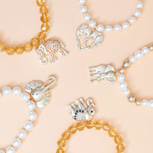 Load image into Gallery viewer, Mixed Gold Bead Elephant Bracelets
