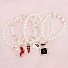 Load image into Gallery viewer, Charm French Perfume Cream Pearl Stretch Bracelets
