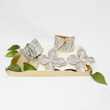 Load image into Gallery viewer, Cuff Garden Chic Encrusted Silver Leaf Bracelet
