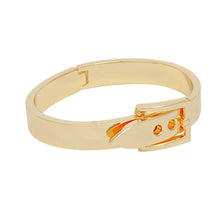 Load image into Gallery viewer, Bangle Gold Belt Buckle Contemporary Bracelet
