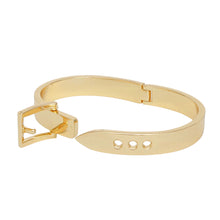 Load image into Gallery viewer, Bangle Gold Belt Buckle Contemporary Bracelet
