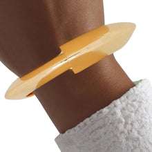 Load image into Gallery viewer, Cuff Angular Gold Futuristic Hinge Bracelet
