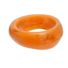 Load image into Gallery viewer, Bangle Orange Marbled Chunky Retro Resin Bracelet
