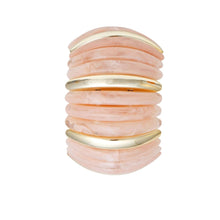 Load image into Gallery viewer, Bangle Marbled Light Pink Stretch Wide Bracelet
