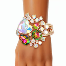 Load image into Gallery viewer, A Full Heart Aurora Borealis Crystal Cuff
