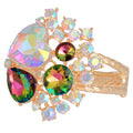 A Full Heart Aurora Borealis Crystal Cuff