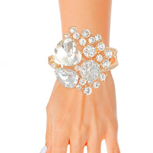 Load image into Gallery viewer, A Full Heart Crystal Gold Cuff
