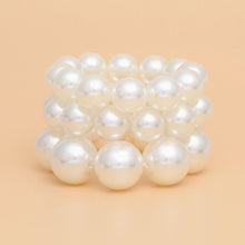 Load image into Gallery viewer, Bracelets Jumbo Cream Pearl Stretch Set for Women
