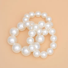 Load image into Gallery viewer, Bracelets Jumbo Cream Pearl Stretch Set for Women
