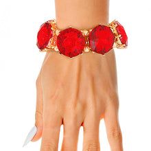Load image into Gallery viewer, Red Round Crystal Bracelet
