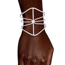 Load image into Gallery viewer, Cuff Silver Minimalistic Geometric Wire Bracelet
