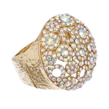 Load image into Gallery viewer, Cuff Domed Aurbo Round Rhinestone Chunky Bracelet
