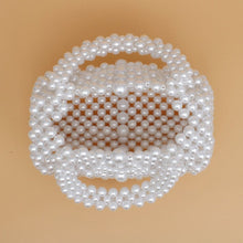 Load image into Gallery viewer, Barrel Bag Luminous White Pearl Woven Handbag
