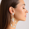 Teardrop Aurbo Marquise Crystal Dangle Earrings
