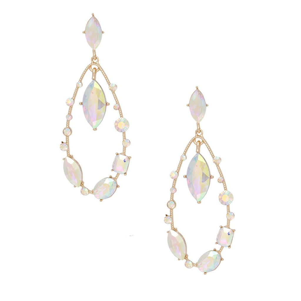 Teardrop Aurbo Marquise Crystal Dangle Earrings