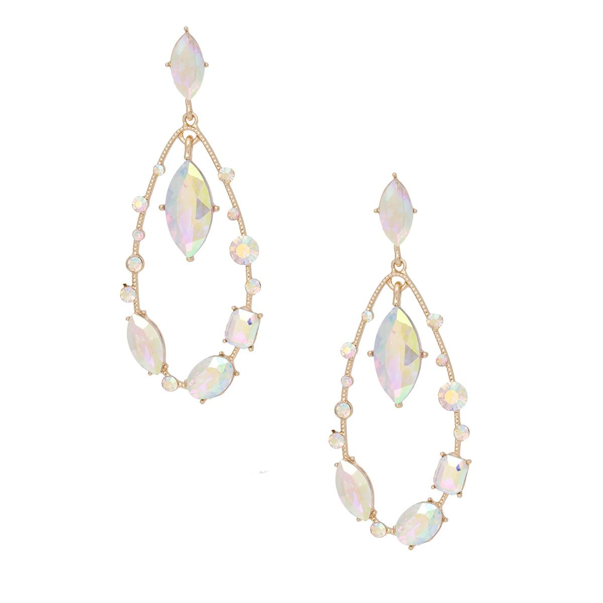 Teardrop Aurbo Marquise Crystal Dangle Earrings