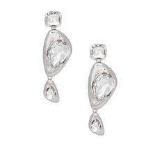 Load image into Gallery viewer, Dangle Silver Set Glass Crystal Modern Earrings

