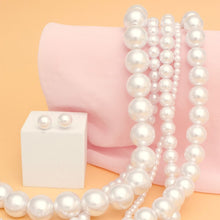 Load image into Gallery viewer, Pearl Cream 5 Strand Chunky Layered Necklace
