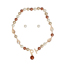 Load image into Gallery viewer, Toggle Shades of Brown Pearl Necklace for Women
