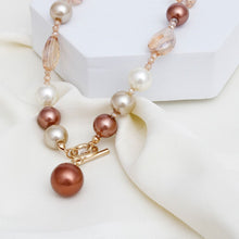 Load image into Gallery viewer, Toggle Shades of Brown Pearl Necklace for Women
