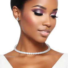 Load image into Gallery viewer, Memory Wire Choker Silver Rhinestone Wrap Necklace
