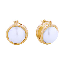 Load image into Gallery viewer, Stud 14K Gold Small Double Pearl Earring for Women
