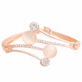 Rose Gold Crystal Hinge Cuff