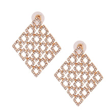 Load image into Gallery viewer, Gold Filigree Diamond Rhinestone Studs
