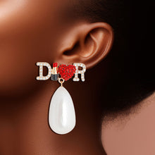 Load image into Gallery viewer, Cream Pearl Dangles - Bespoke Couture Elegance
