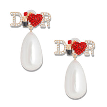 Load image into Gallery viewer, Cream Pearl Dangles - Bespoke Couture Elegance
