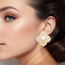 Load image into Gallery viewer, Pearlescent Bloom: Flower Studs
