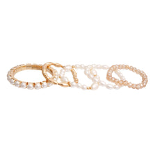 Load image into Gallery viewer, Cream Pearl and Glass Beads Bracelets
