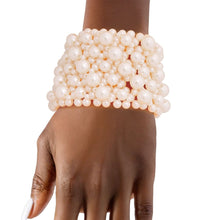 Load image into Gallery viewer, Varying Cream Pearl Band Bracelet
