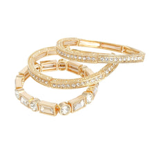 Load image into Gallery viewer, Bracelets Vintage Gold Rhinestone Stretch Set
