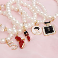 Load image into Gallery viewer, Charm French Perfume Cream Pearl Stretch Bracelets
