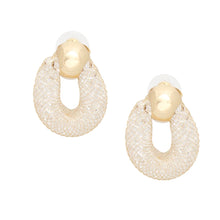 Load image into Gallery viewer, Studs Gold Mesh Rhinestone Earrings for Women
