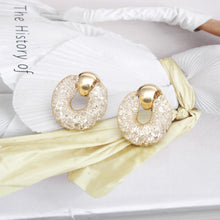 Load image into Gallery viewer, Studs Gold Mesh Rhinestone Earrings for Women
