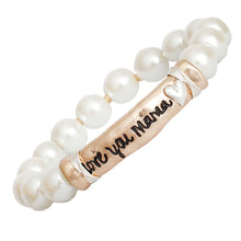 Load image into Gallery viewer, Pearl Gold Love You Mama Bracelet
