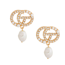 Load image into Gallery viewer, Pearl Letter Pizazz: Gold Studs
