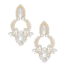 Load image into Gallery viewer, Drop Radiant Crystal Teardrop Formal Gold Earrings
