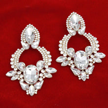 Load image into Gallery viewer, Drop Radiant Crystal Teardrop Formal Gold Earrings
